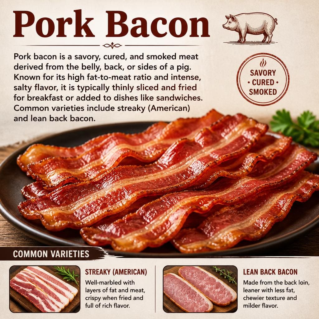 Pork Bacon Six Ounces Coffee